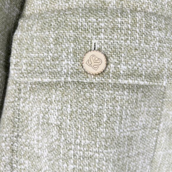 Sandro Farah Green Oversized One Button Blazer Jacket - Picture 7 of 11